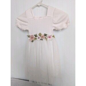 Dress Girls Size 3-4  Pink Tulle Dress Holiday Celebration Flowers Wedding Gift